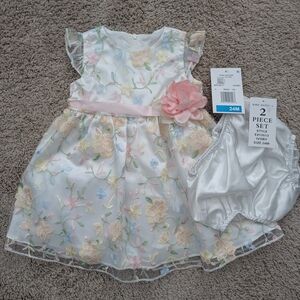 NWT Floral Baby Dress with Bloomers